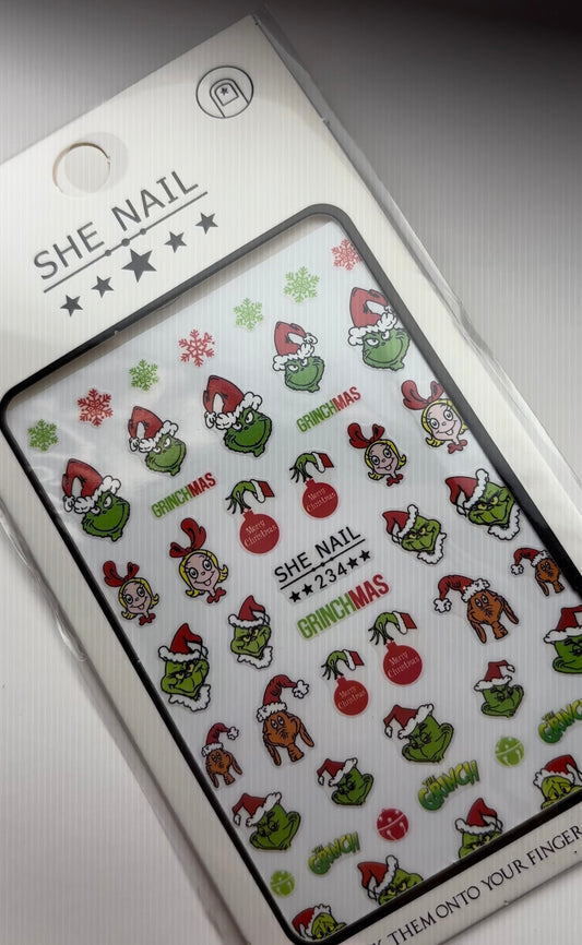 Decoraciones Stickers de Grinch