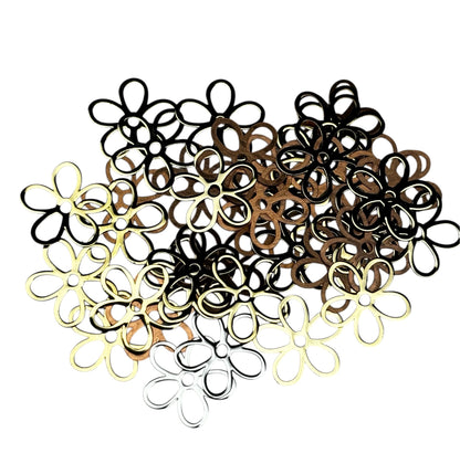 Decoraciones flores metales 40pcs